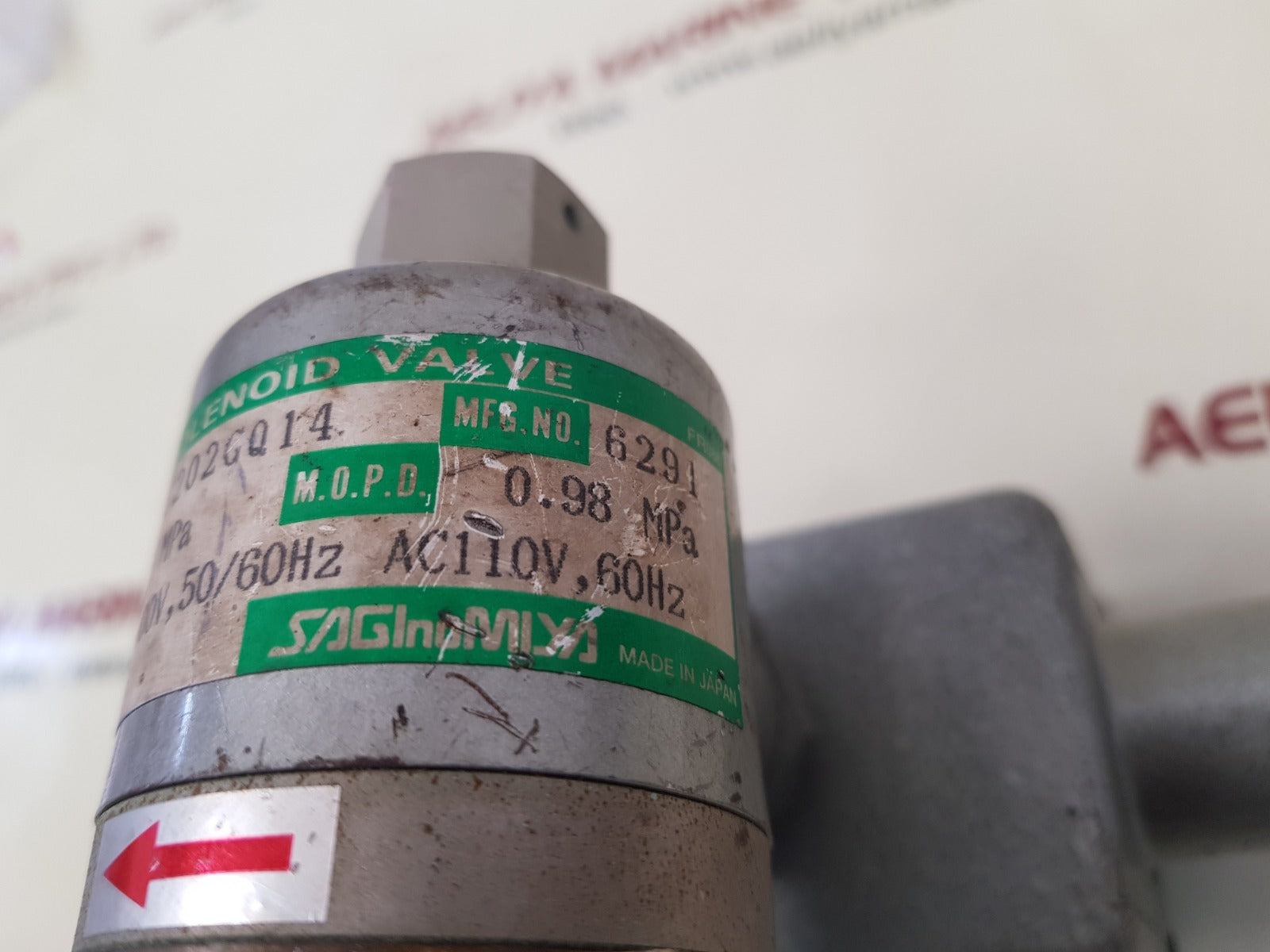 Saginomiya cmv-c202gq14 solenoid valve ac100v