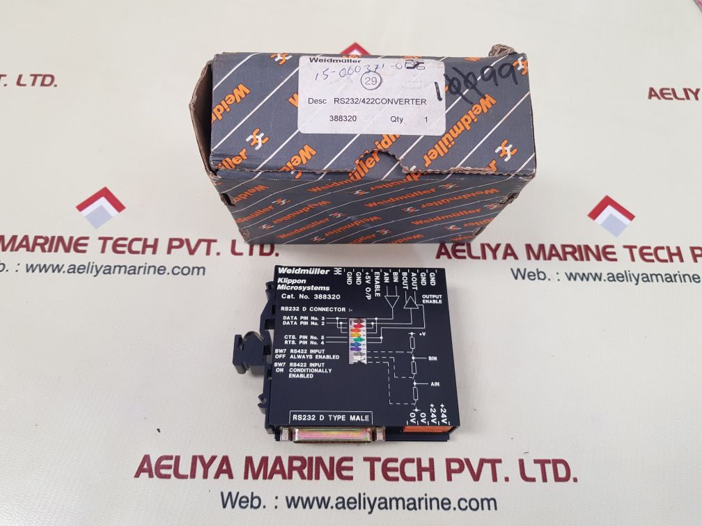 Weidmuller 388320 connector module rs232/422 converter