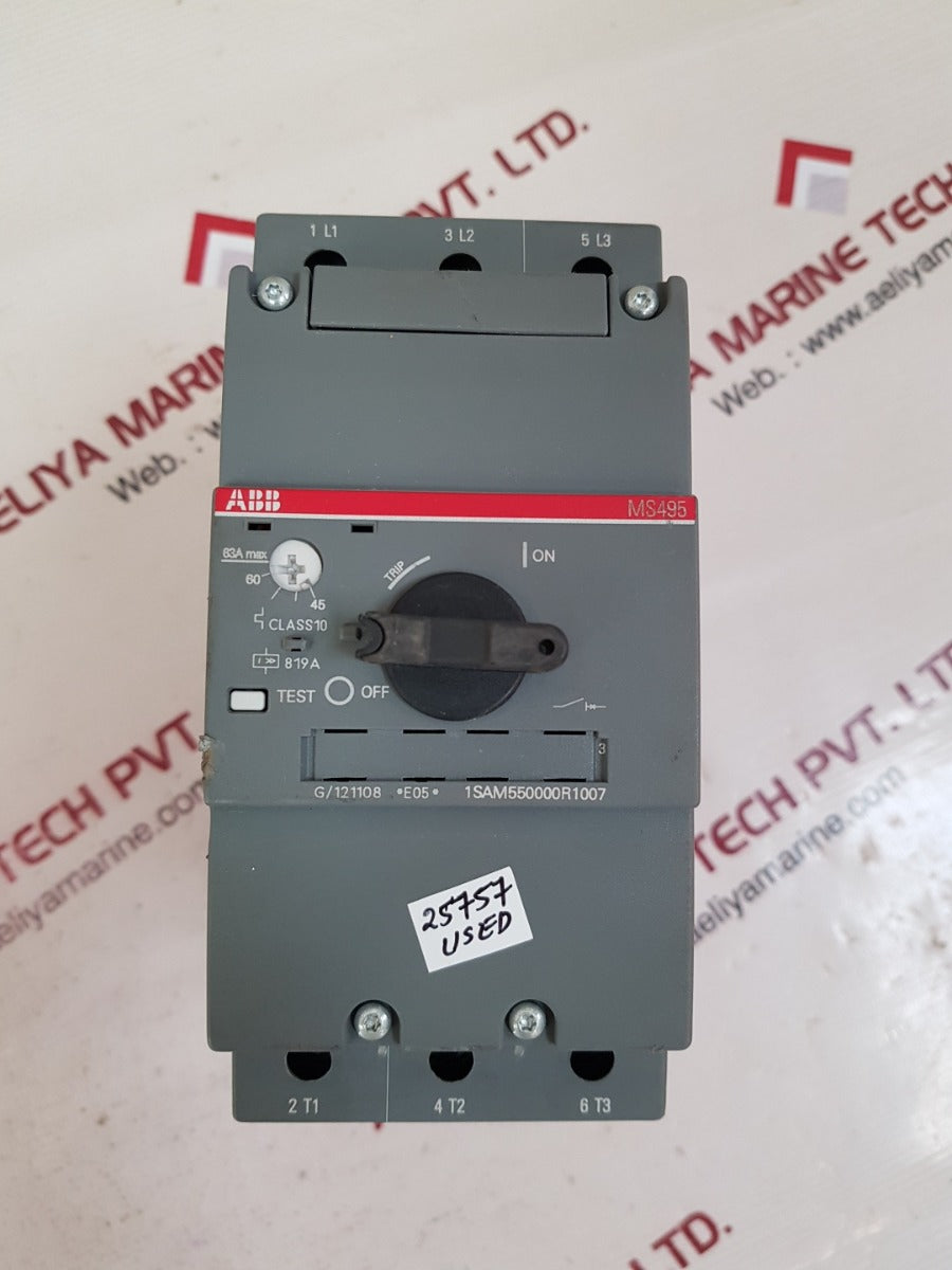Abb ms495 1sam550000r1007 motor starter