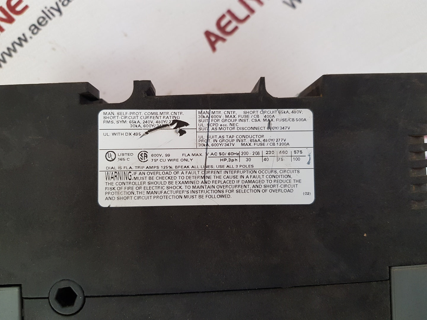 Abb ms495 manual motor starter 1sam550000r1010