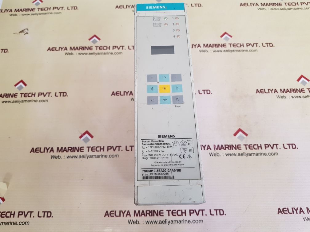 Siemens 7ss6010-5ea00-0aa0/bb busbar protection