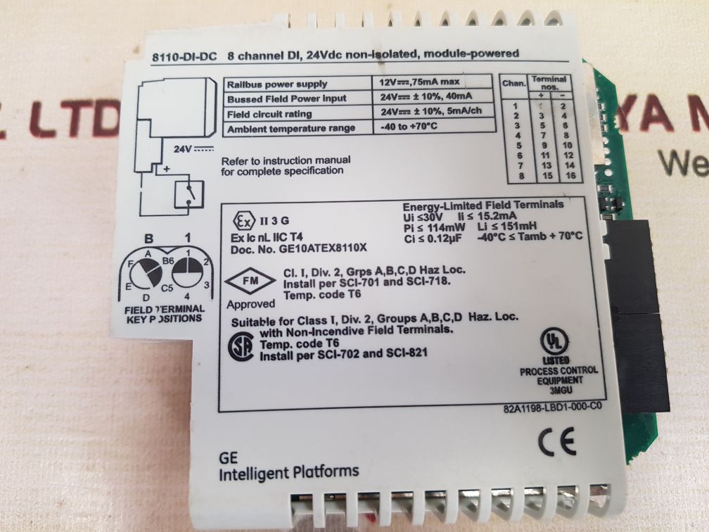 Ge 8110-di-dc 8-ch di,non-isolated module