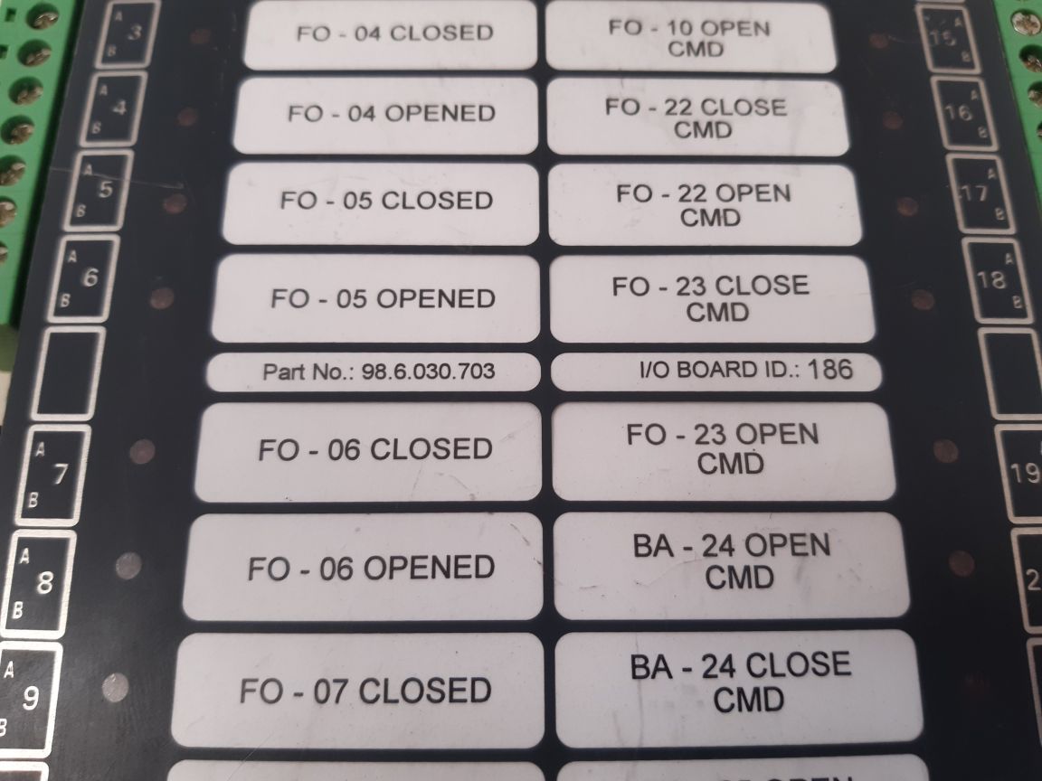 Praxis automation 98.6.030.703 digital i/o module rev ba