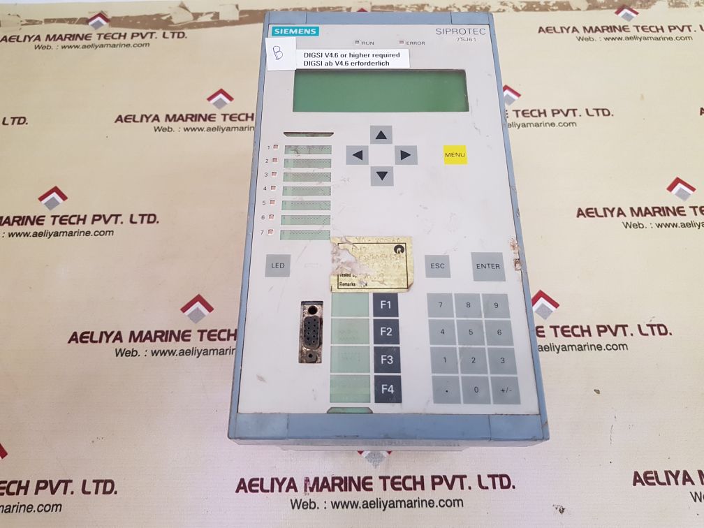 Siemens siprotec 7sj6111-5eb20-1fa0/ee overcurrent protection and control relay