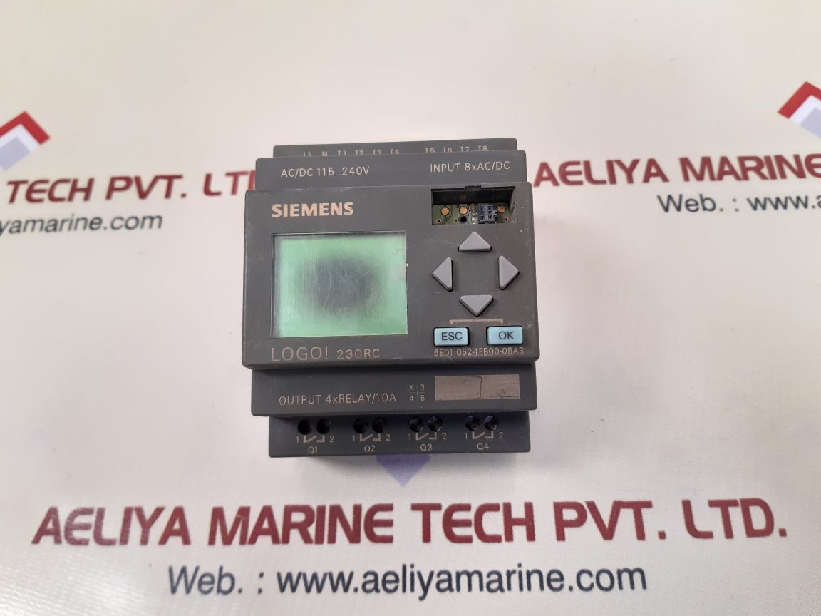 Siemens 6ed1 052-1fb00-0ba3 logo! 230rc module