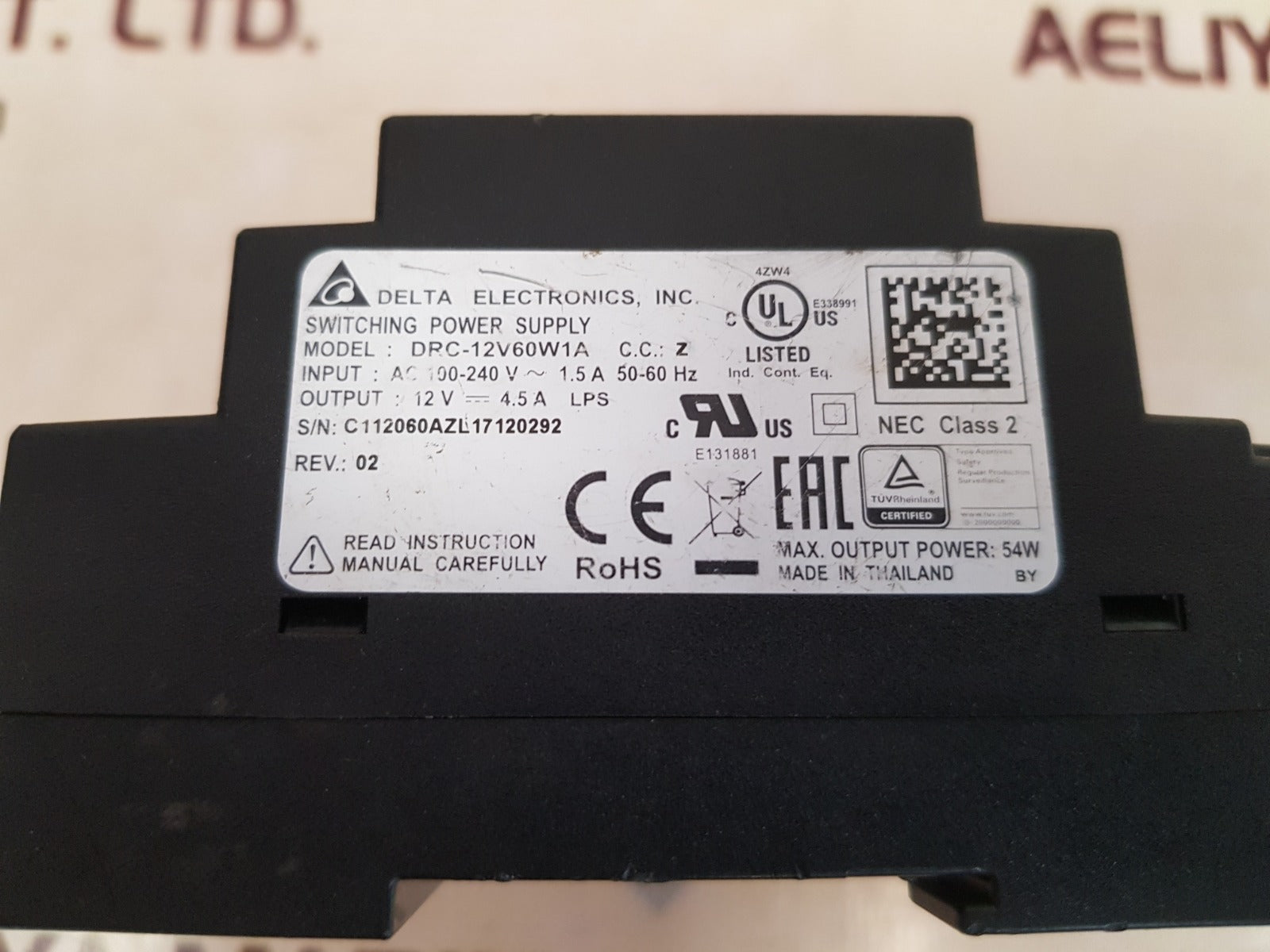 Delta drc-12v60w1a switching power supply