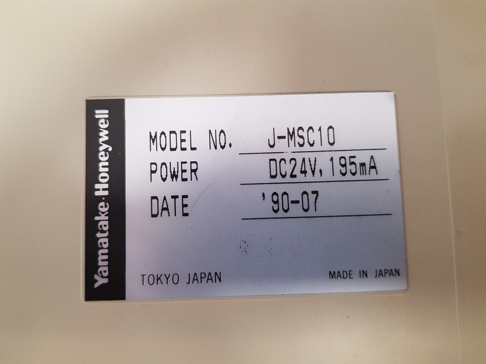 Yamatake-honeywell j-msc10 control module dc 24v, 195ma