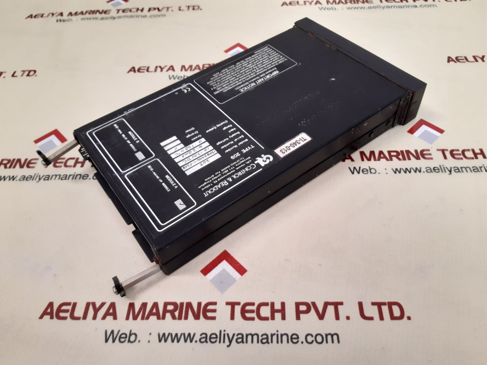 Control & readout 209 control and readout module range. 0-150.0°c