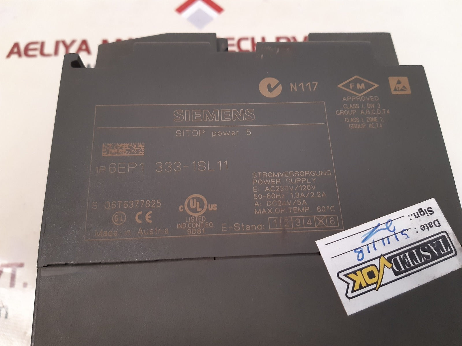 Siemens 6ep1333-1sl11 sitop power 5 power supply