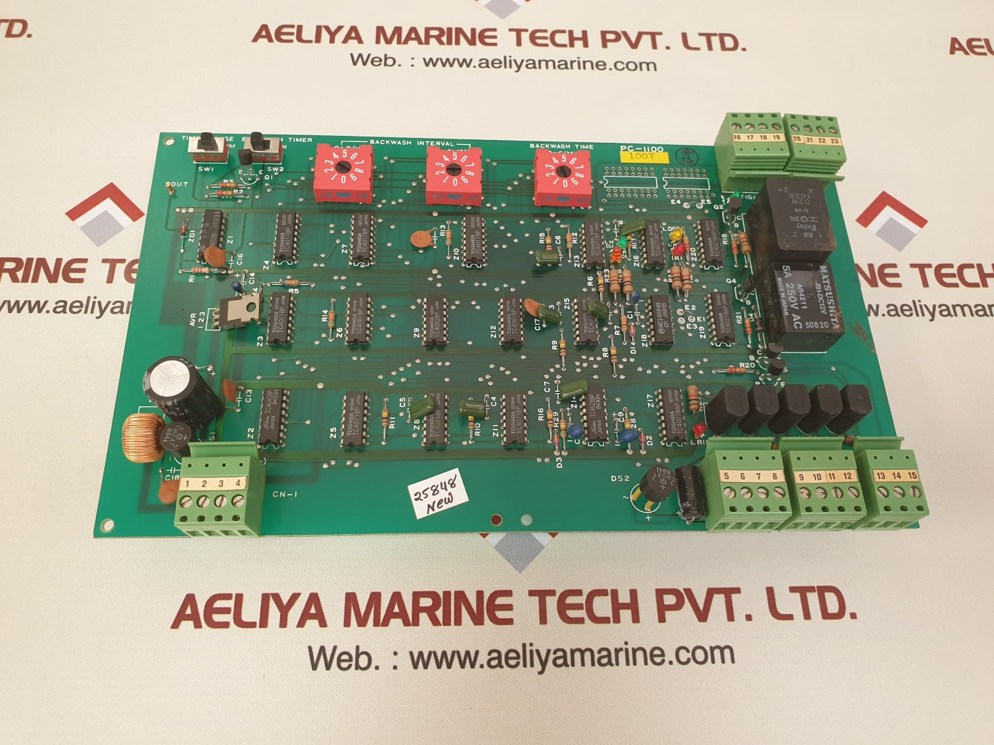 Pc-1100 backwash interval pcb card 100v
