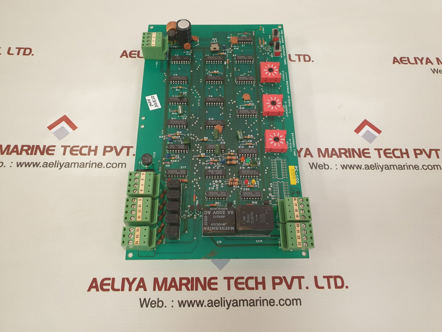 Pc-1100 backwash interval pcb card 100v