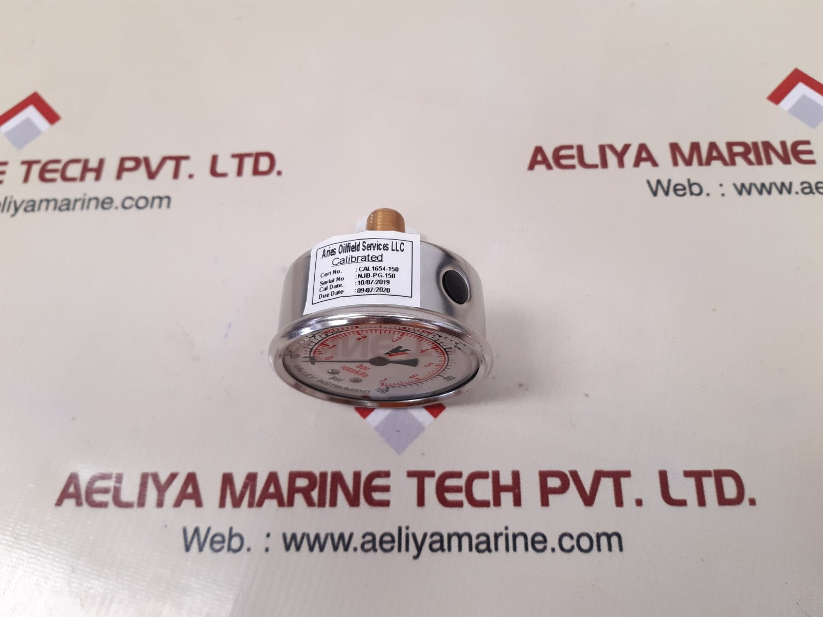 Valley instruments pressure gauge 0-100psi