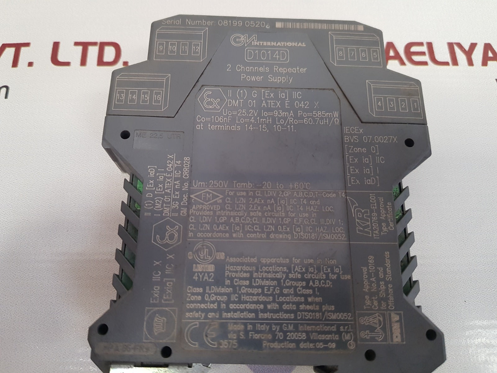 Gm international d1014d 2 channels repeater power supply used