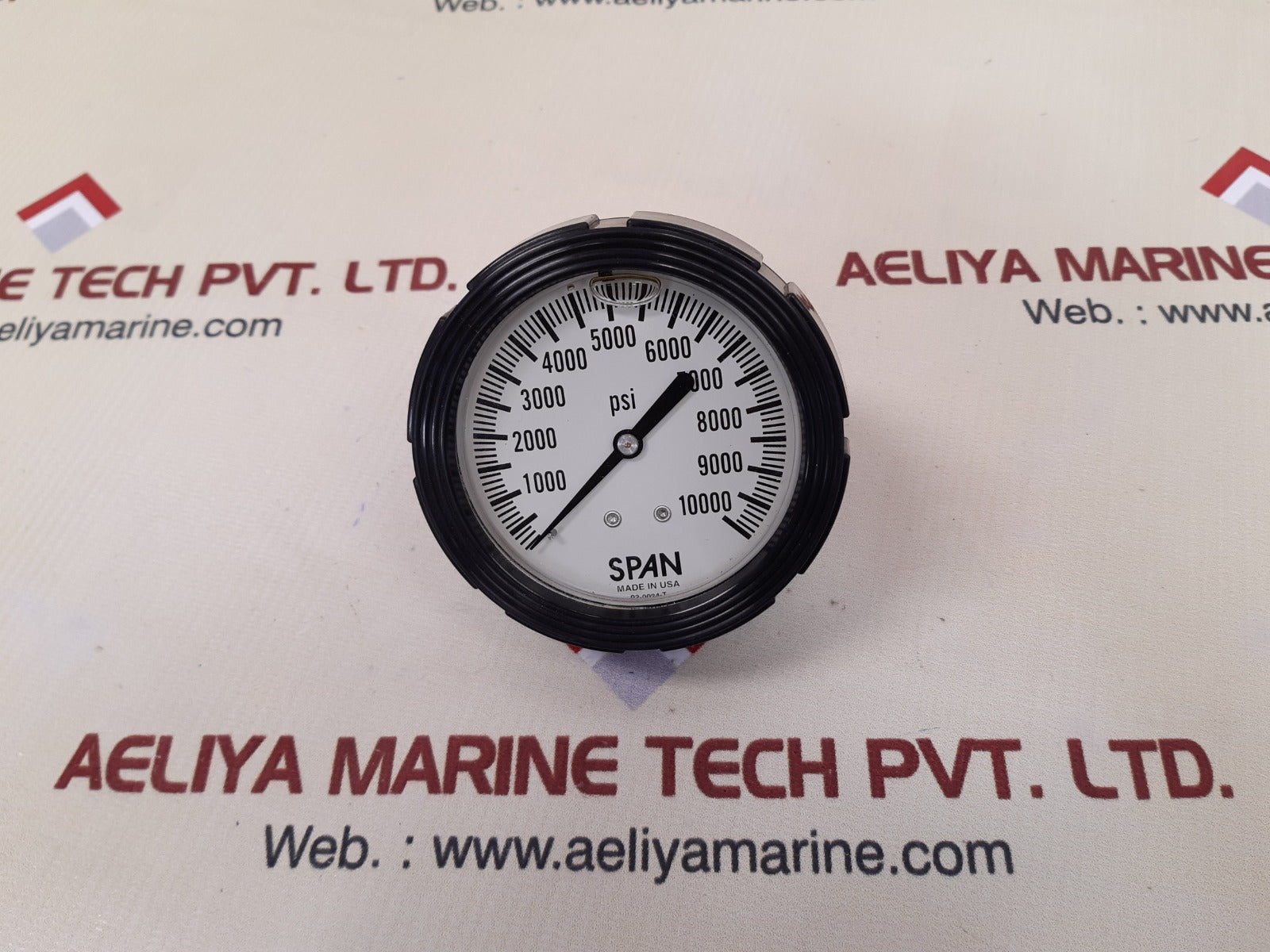 Span 2-0024-t pressure gauge 0 to 10000 psi