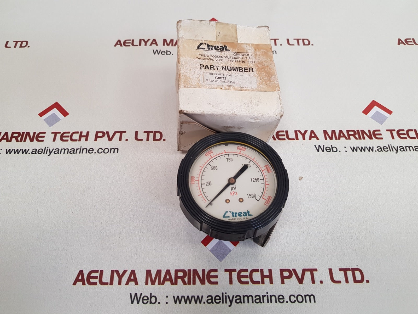 c’treat 02-1819-a panel gauge, 0-1500 psi