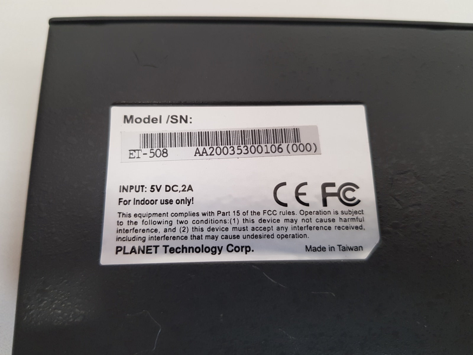 Planet et-508 ethernet converter 10base-t to 10base-fl