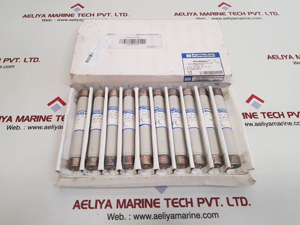 Ferraz shawmut cc1051 cp grc 20 127 63 fuses grc 1000v dc-1500v ac 63a