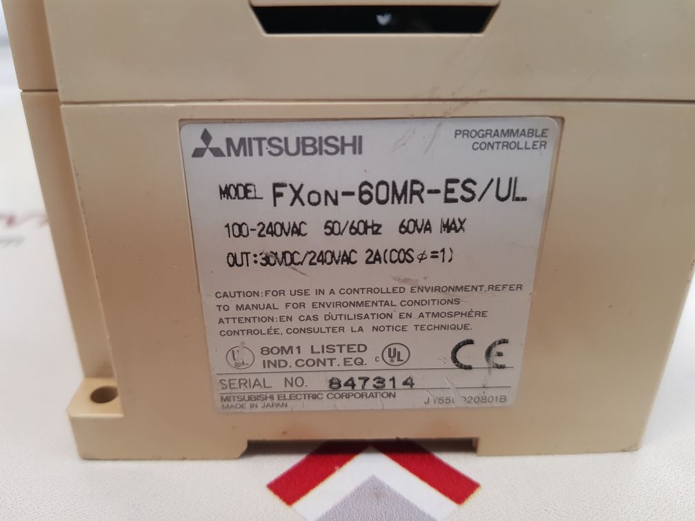 Mitsubishi fx0n-60mr-es/ul programmable controller