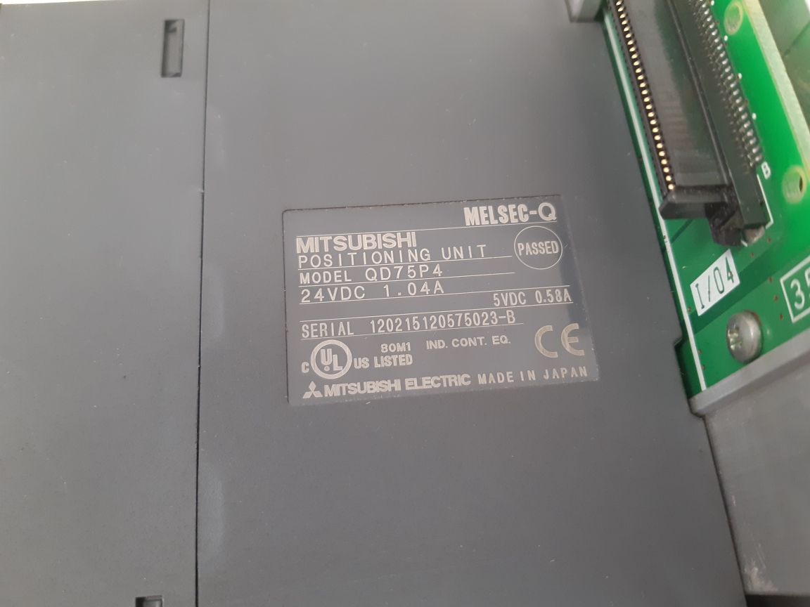 Mitsubishi melsec q61p,q00cpu,qx42,qy10,qd75p4 rack with q35b base unit