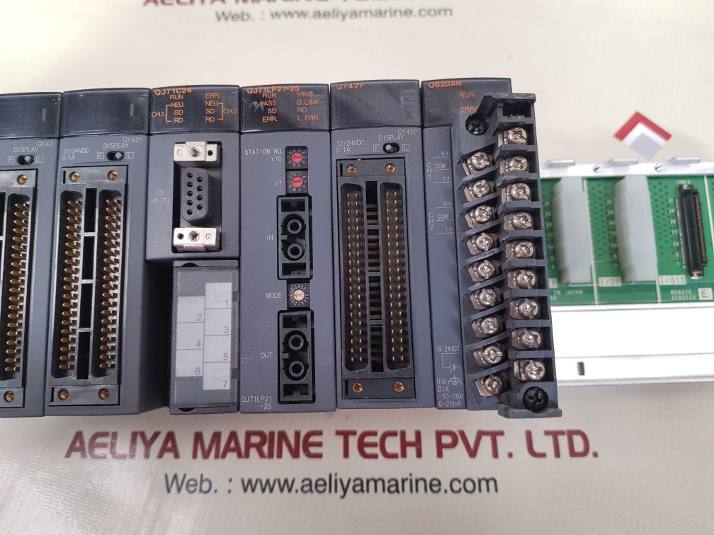 Mitsubishi q61p-a2,q06hcpu,qj61bt11n,qj71c24,qj71lp21-25,qy42p,q62dan rack