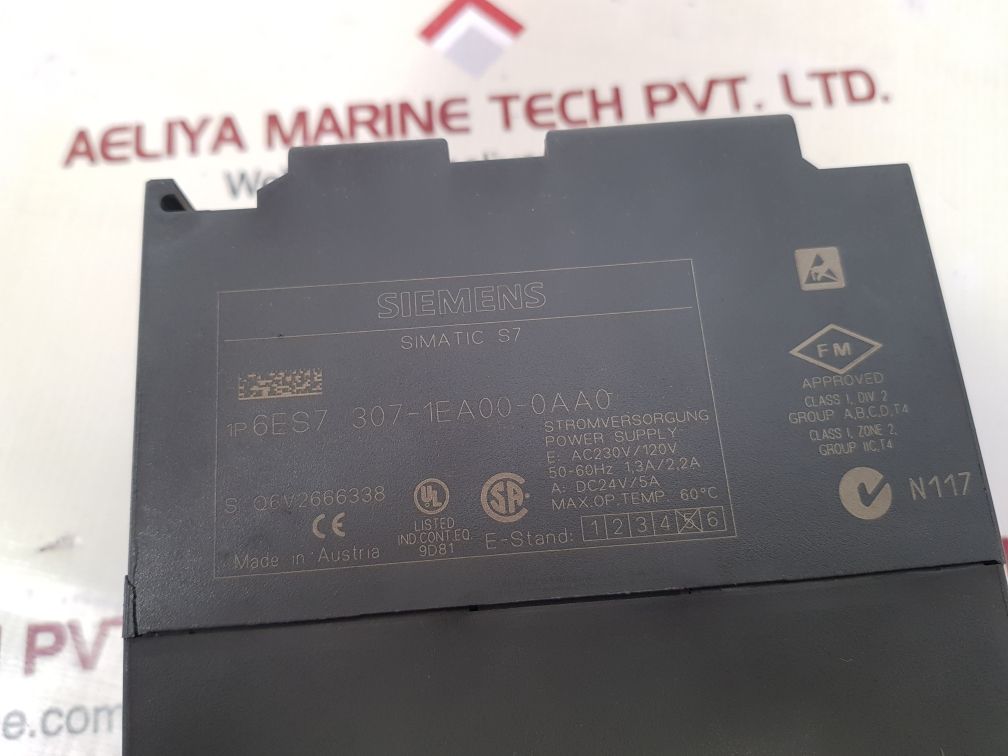 Siemens 6es7 307-1ea00-0aa0 power supply 50-60hz