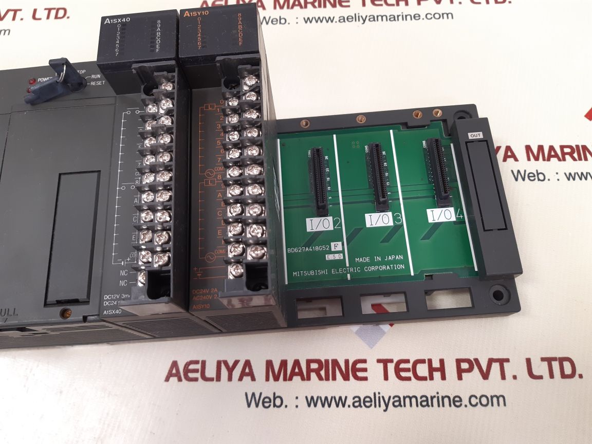 Mitsubishi melsec a1sjhcpu,a1sx40,a1sy10 cpu module with rack