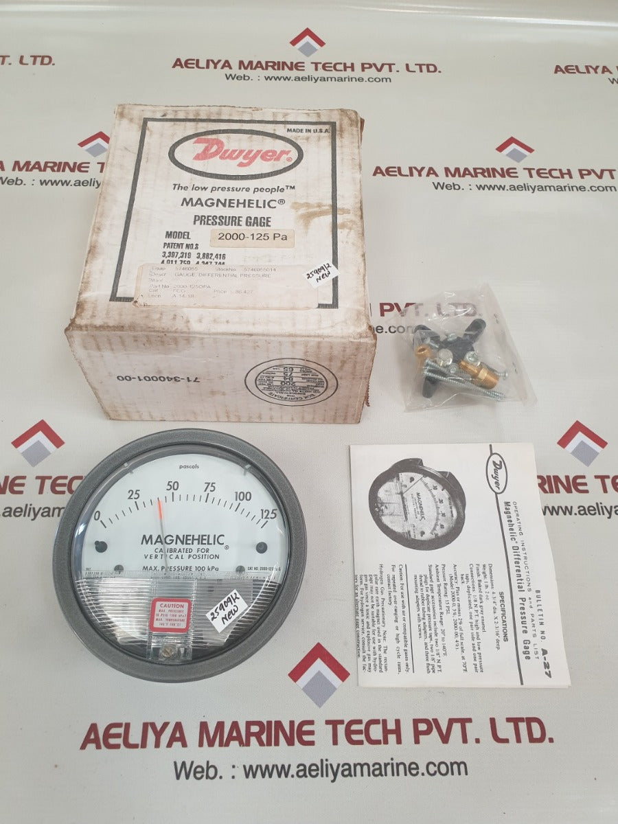 Dwyer 2000-125pa magnehelic differential pressure gauge