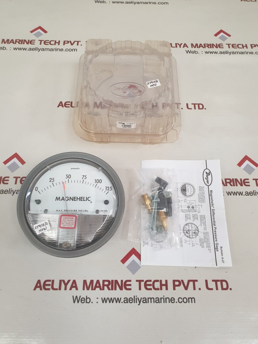 Dwyer 2000-125pa magnehelic differential pressure gauge w14x fh