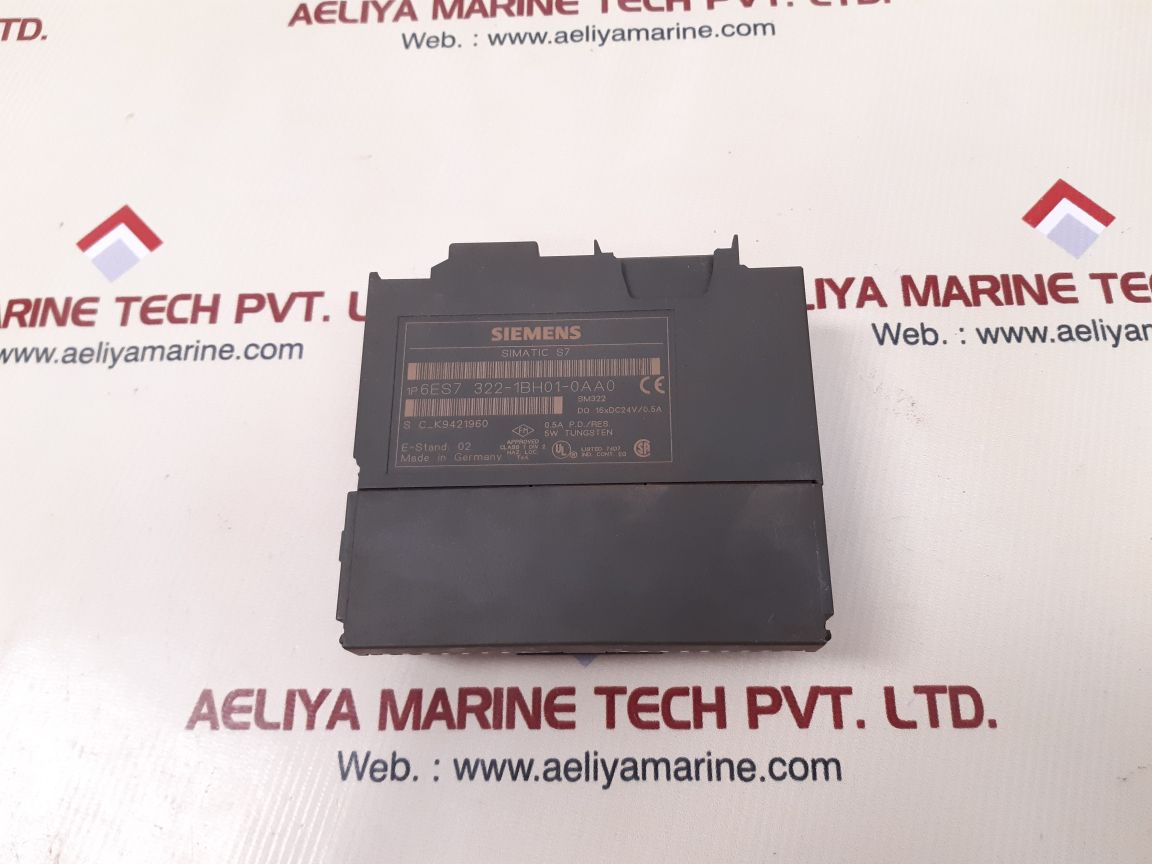 Siemens simatic s7 6es7 322-1bh01-0aa0 output module 0.5a