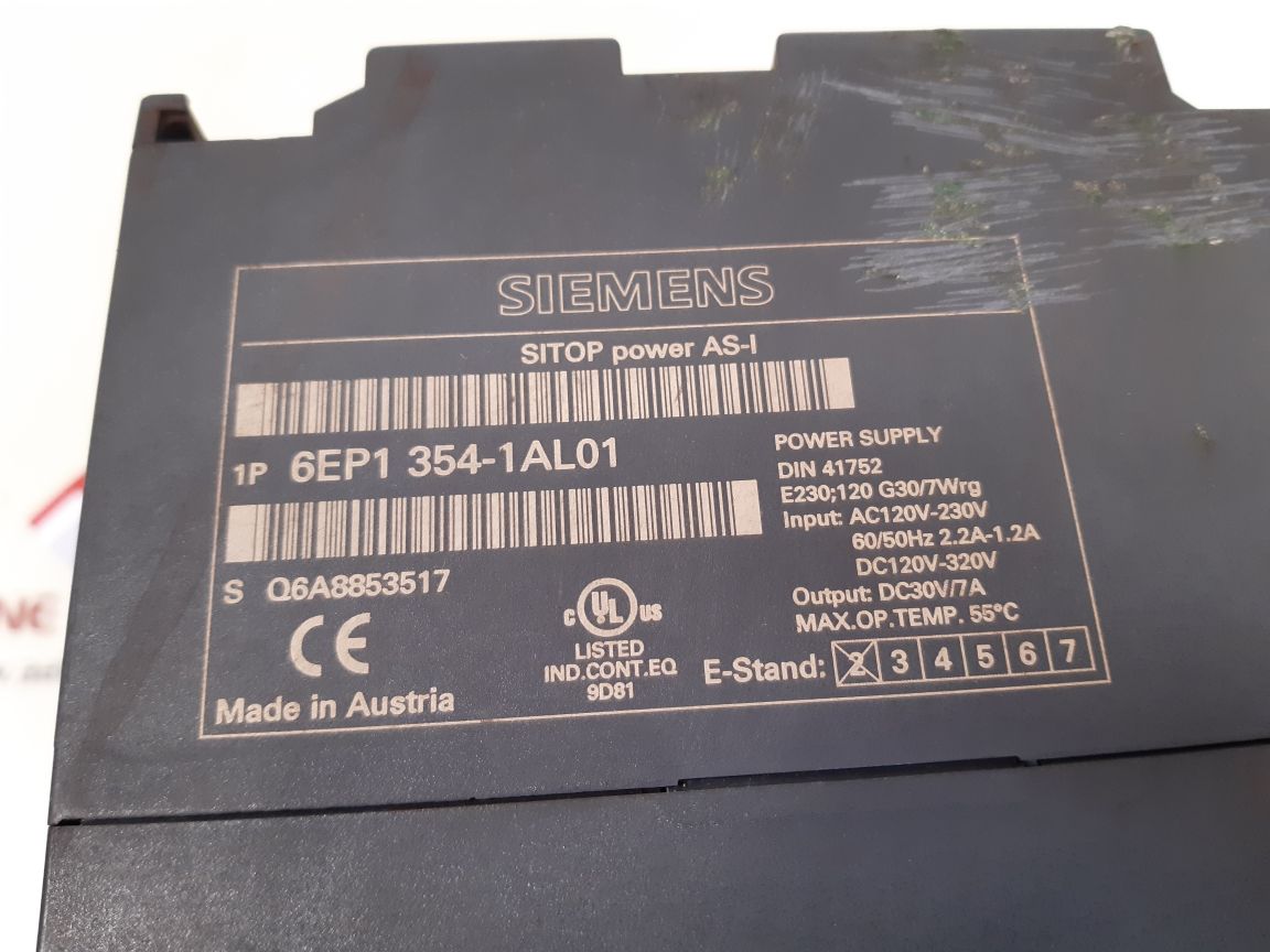 Siemens 6ep1 354-1al01 power supply