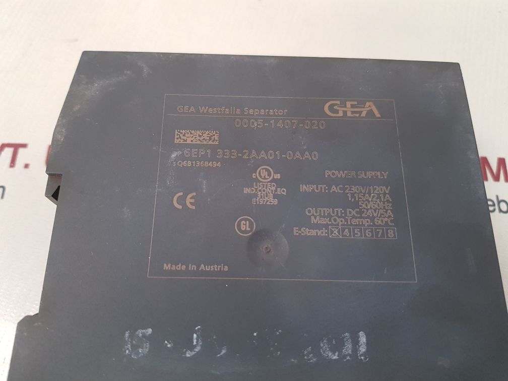Gea 0005-1407-020 power supply 6ep1 333-2aa01-0aa0 50/60hz