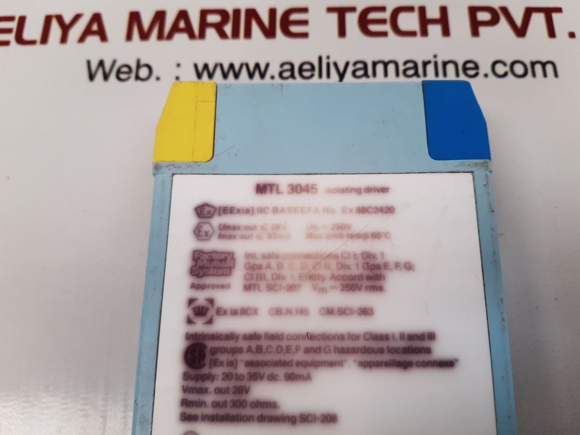 Measurement technology mtl 3045 isolating driver mtl 3000 series