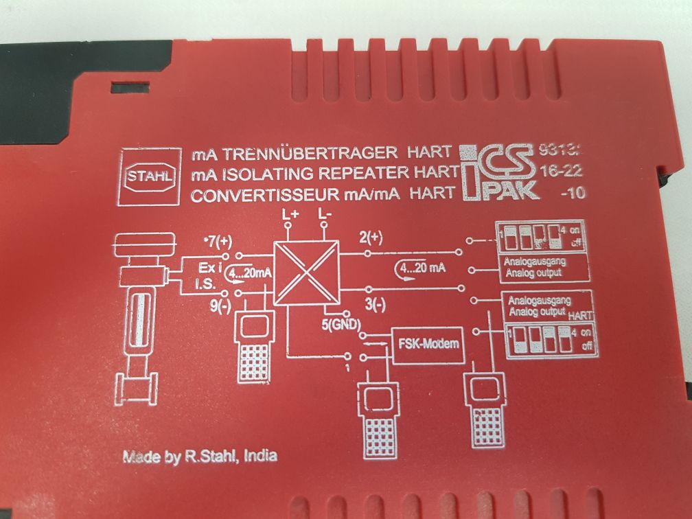 Stahl 9318/16-22-10 ma isolating repeater hart New