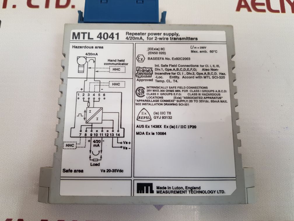 Measurement technology mtl4041 repeater power supply
