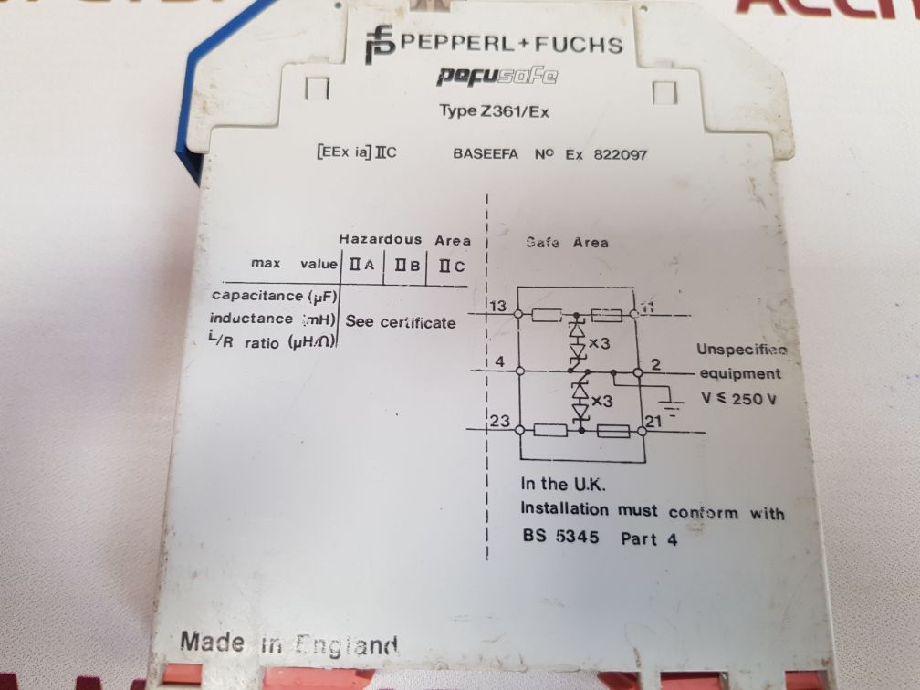 Pepperl+fuchs z361/ex barrier