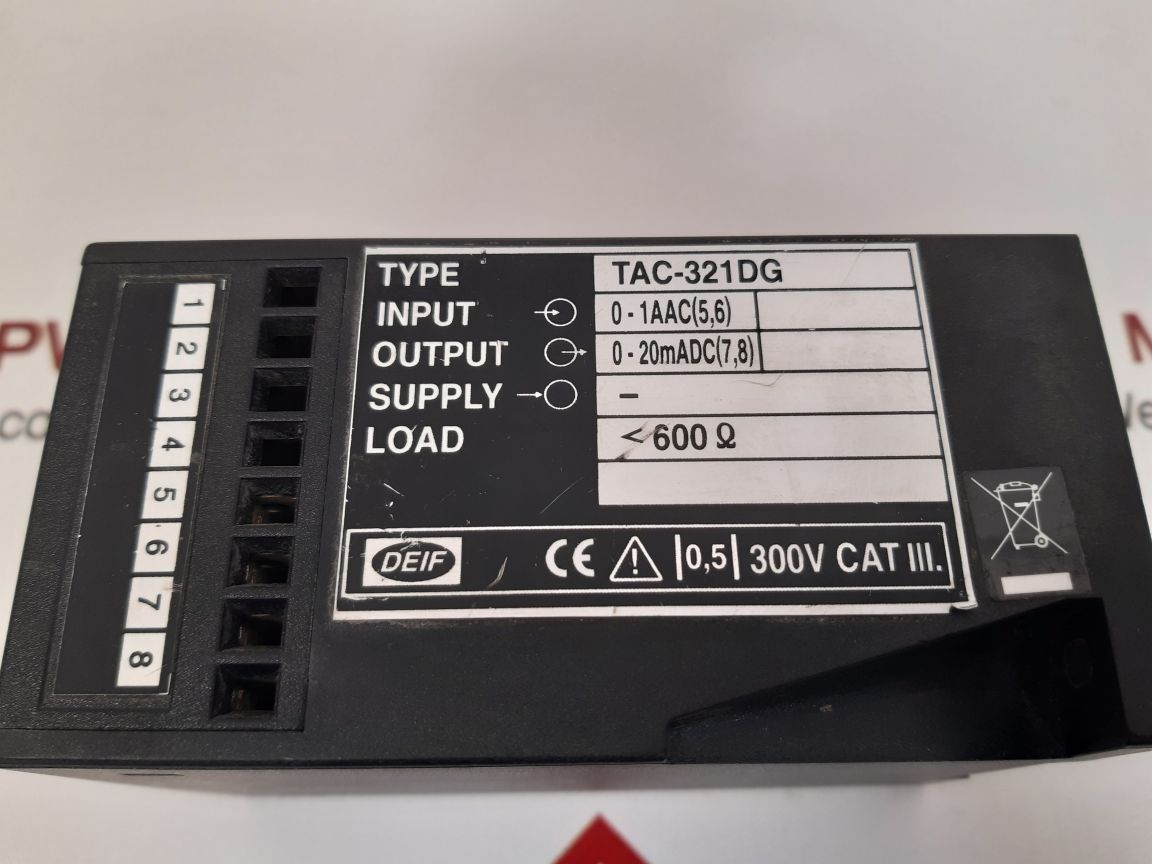 Deif tac-321dg current transducer used