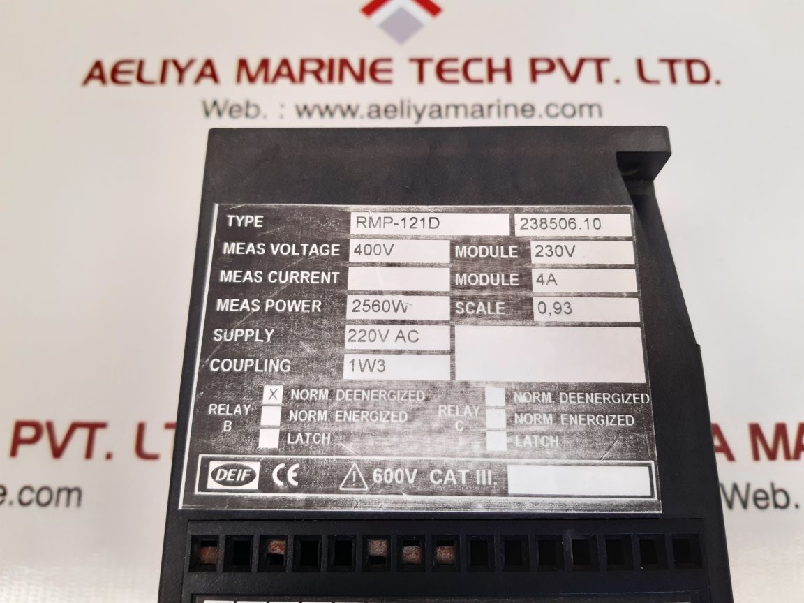 Deif rmp-121d reverse power relay 238506.10