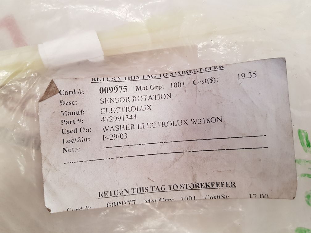Electrolux 472991344 rotation sensor