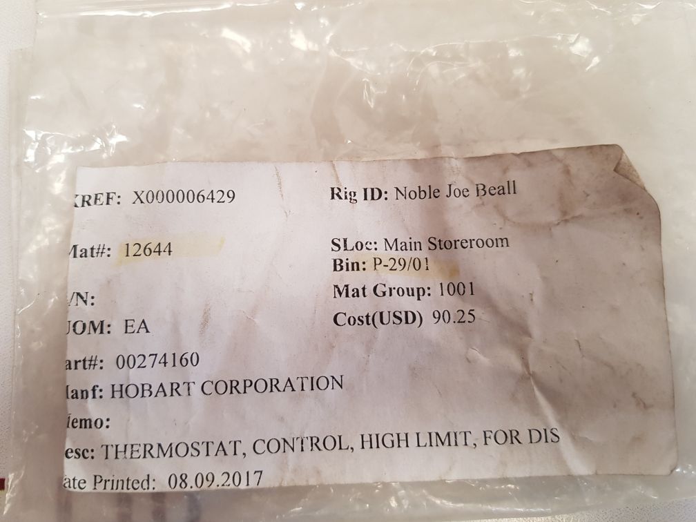 Stemco 163k high limit thermostat 351-254463