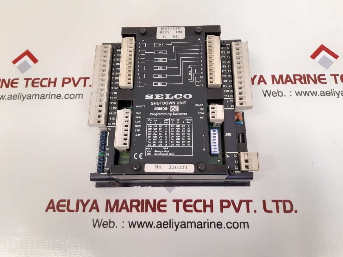 Selco m2000-29-61b controller with m0600-01 shutdown unit