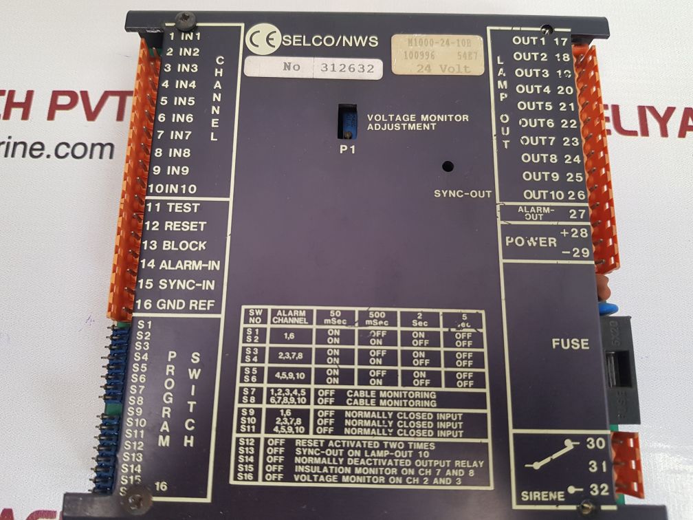 Selco m1000-24-10b alarm annunciator unit Used