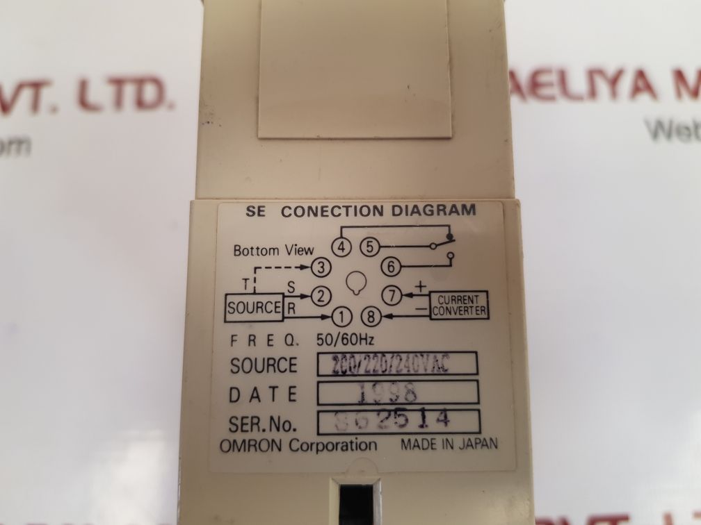 Omron se-kp2n motor protection relay 1-10 sec