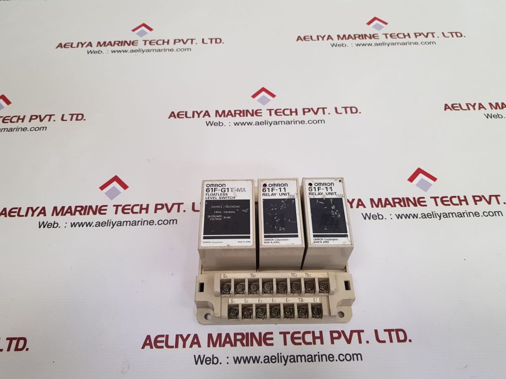 Omron 61f-g1t-mx floatless level switch with 61f-11 relay unit