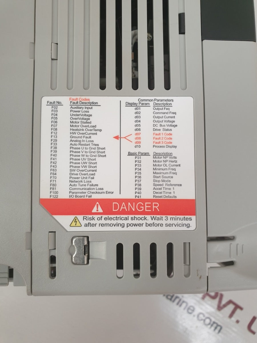 Allen-bradley flex 4 22a-d6p0n104 series a ac drive 2.2kw/3.0hp