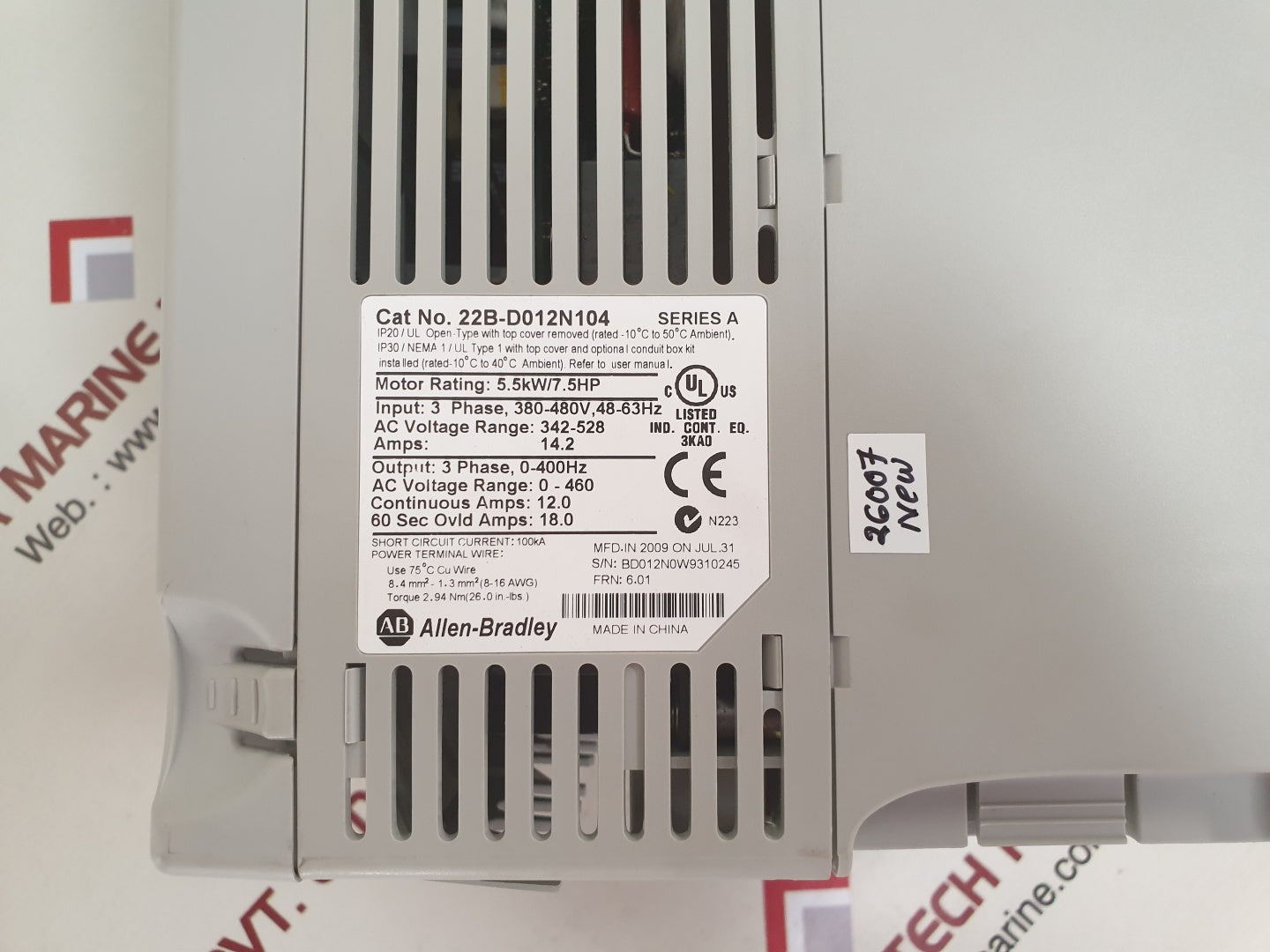 Allen-bradley 22B-d012N104 Ser A Power Flex 40 Drive
