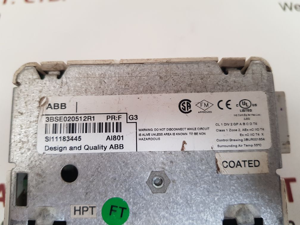 Abb ai801 analog input module 3bse020512r1 pr: f