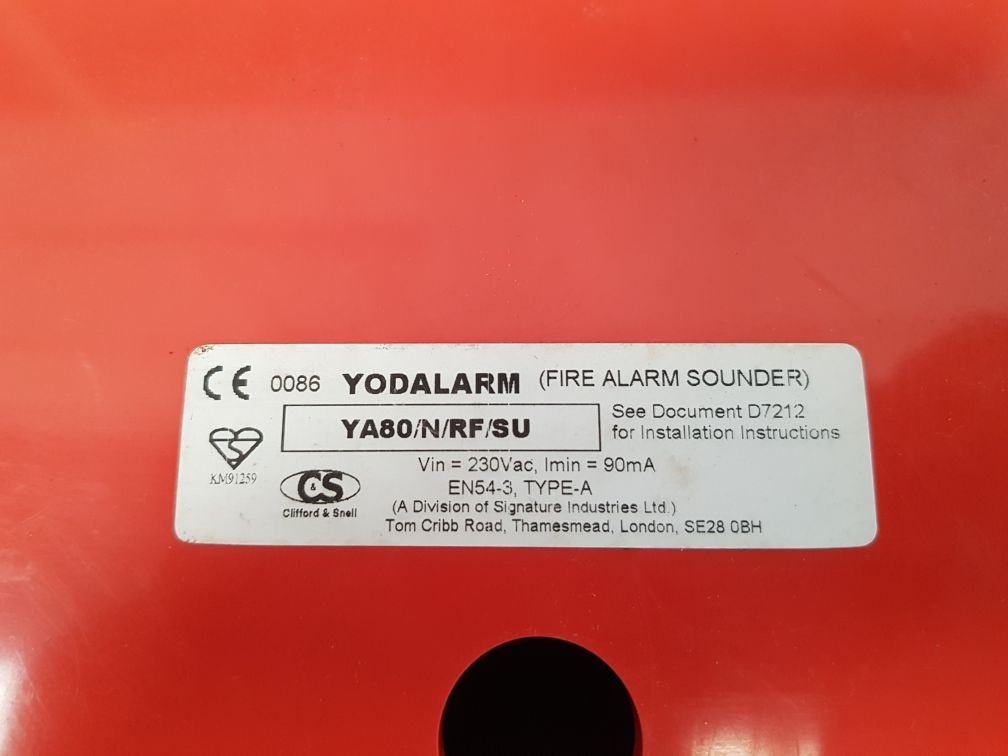 Clifford & snell ya80/n/rf/su fire alarm sounder