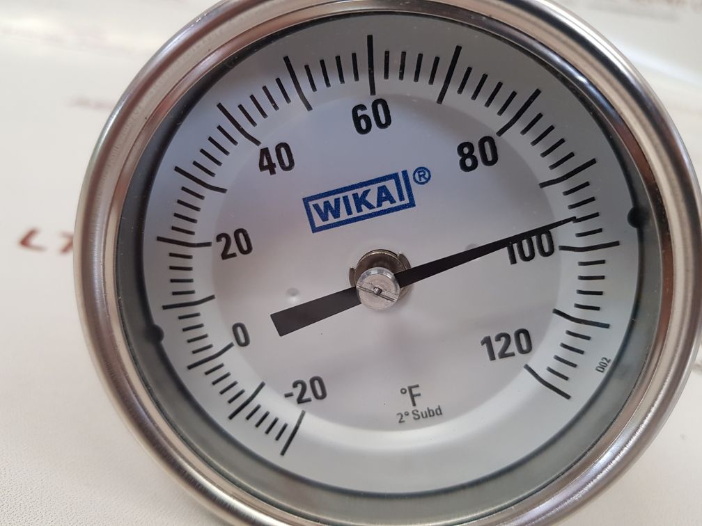 Wika ti.30 bimetal thermometer range: -20 to 120°f