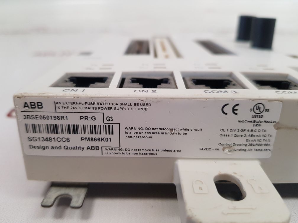 Abb pm866k01 base unit 3bse050198r1 pr:g
