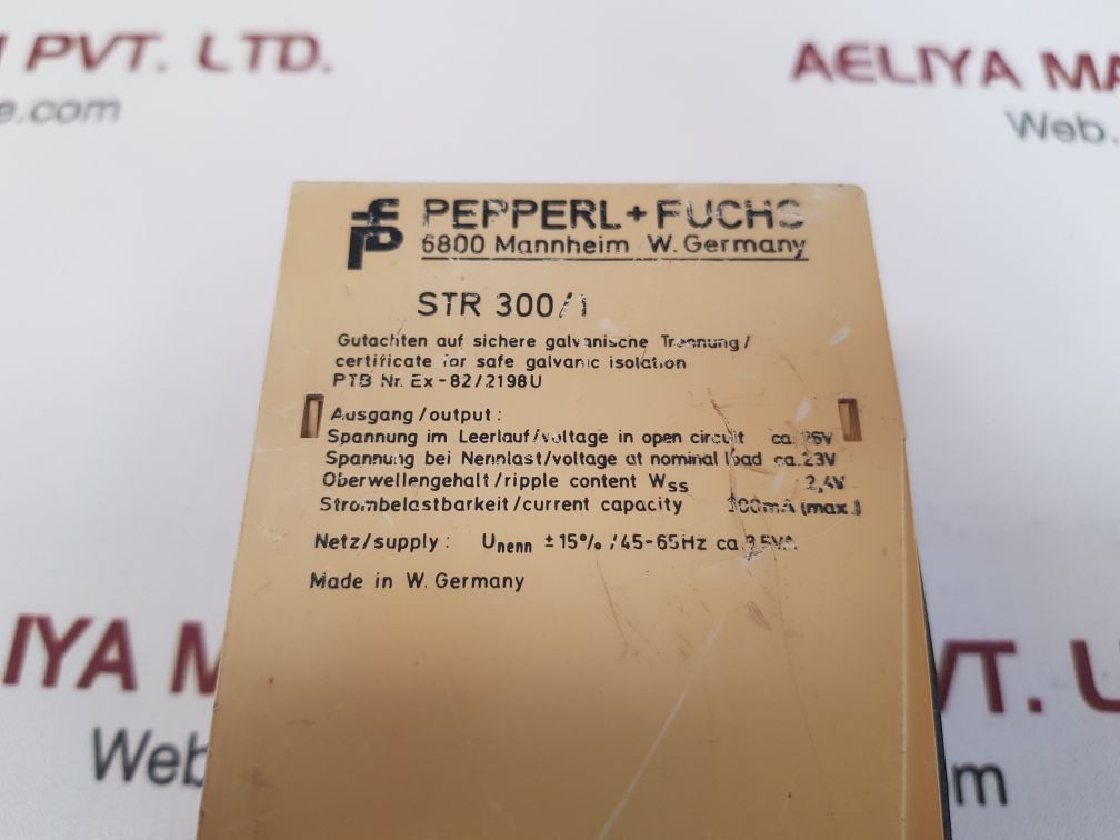 Pepperl+fuchs str300/1 power supply 00432